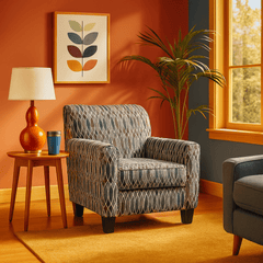 Patterned Accent Chair detail view 4 - Whats New Furniture - Portland, Oregon