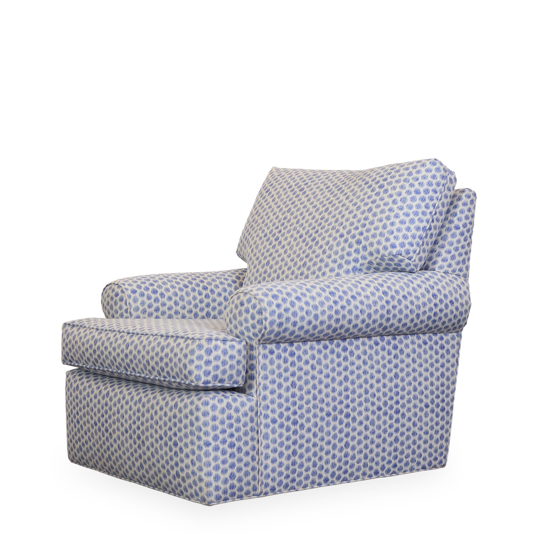 Patterned Armchair detail view - Whats New Furniture - Portland, Oregon