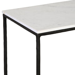 Perugia Console Table - White Marble &amp; Black Iron marble and iron construction detail 1 - Console Tables by Dovetail - Whats New Furniture Portland OR
