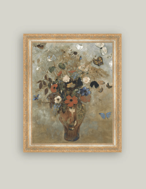 Flower Butterfly Vase - Copper Gold Frame - What's New Furniture - Portland, Oregon