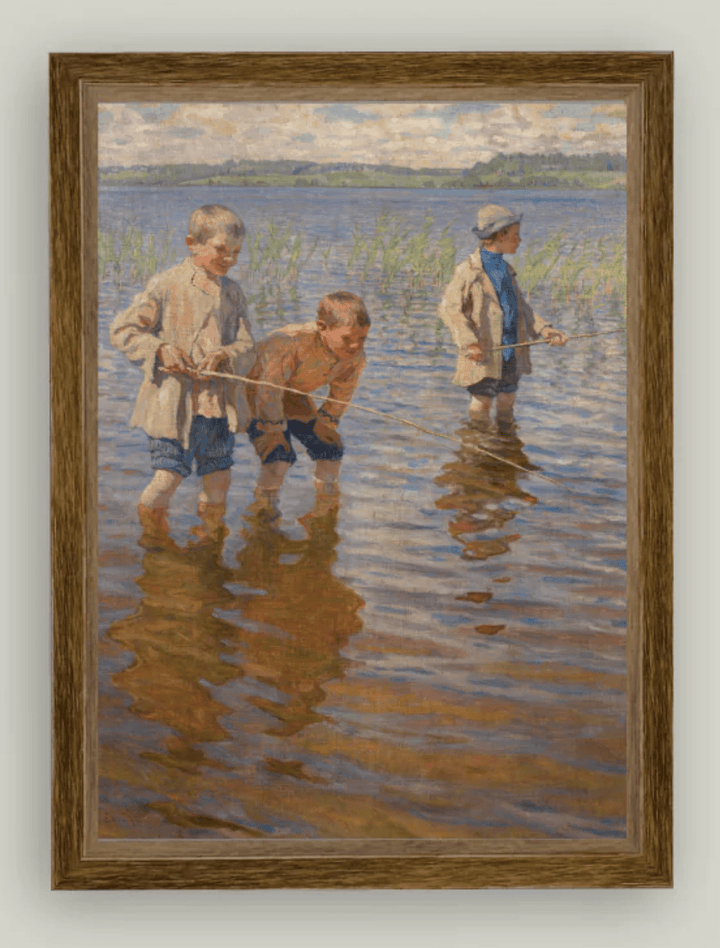 Mid - Day Fishing, 1917 by Nikolai Bogdanov - Belsky - What's New Furniture - Portland, Oregon