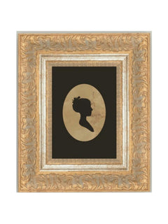 Silhouette of Woman Facing Left - What&