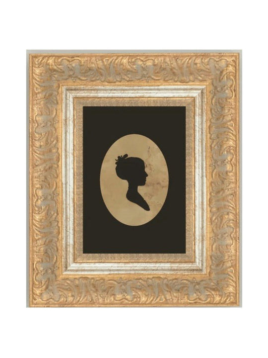 Silhouette of Woman Facing Left - What&