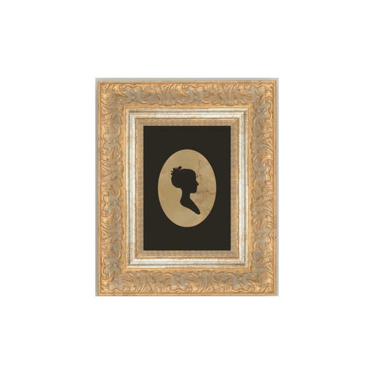 Silhouette of Woman Facing Left - What&