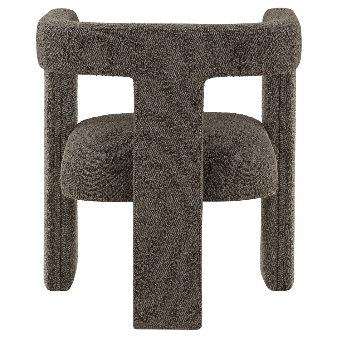 Petra Boucle Upholstered Accent Side Chair Chocolate Brown - What&