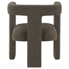 Petra Boucle Upholstered Accent Side Chair Chocolate Brown - What&
