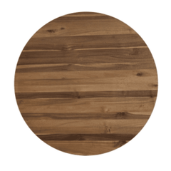 Petrilio KD Round Coffee Table in Hazelnut Brown top-down view - round coffee table - Whats New Furniture Portland OR