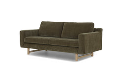 Pettygrove 2-Seater Sofa in Moss Olive Green angle view - two-seat sofa by What&