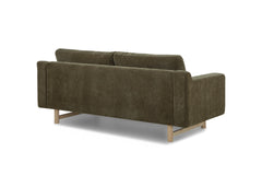 Pettygrove 2-Seater Sofa in Moss Olive Green back view - two-seat sofa by What&