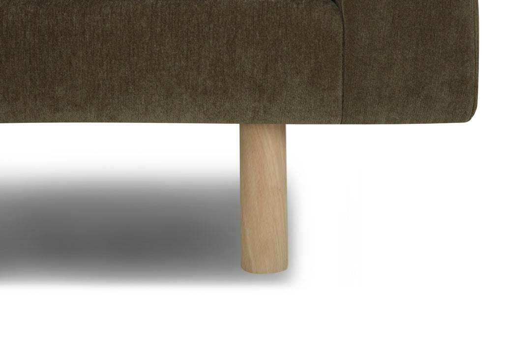 Pettygrove 2-Seater Sofa in Moss Olive Green arm close-up - two-seat sofa by What&