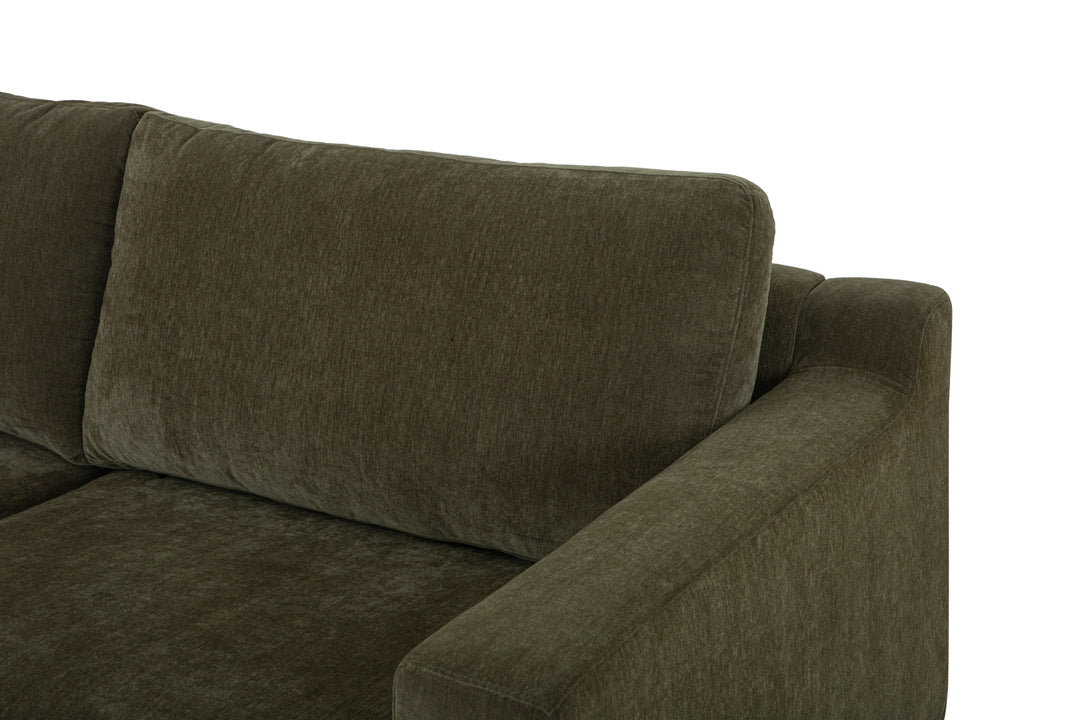 Pettygrove 2-Seater Sofa in Moss Olive Green seat close-up - two-seat sofa by What&