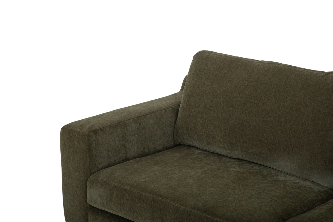 Pettygrove 2-Seater Sofa in Moss Olive Green cushion close-up - two-seat sofa by What&
