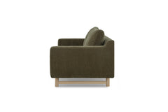 Pettygrove 2-Seater Sofa in Moss Olive Green side view - two-seat sofa by What&