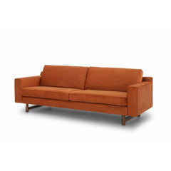 Pettygrove 3-Seater Sofa in Future Rust side angle - three-seat sofa private label - Whats New Furniture Portland OR