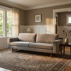 Pettygrove 3-Seater Sofa in Moss Shitake room setting - three-seat sofa private label - Whats New Furniture Portland OR