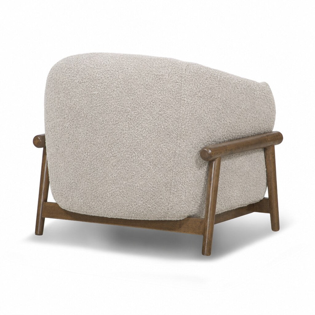 Pittock Barrel Chair in Shitake Beige - back view studio - What&