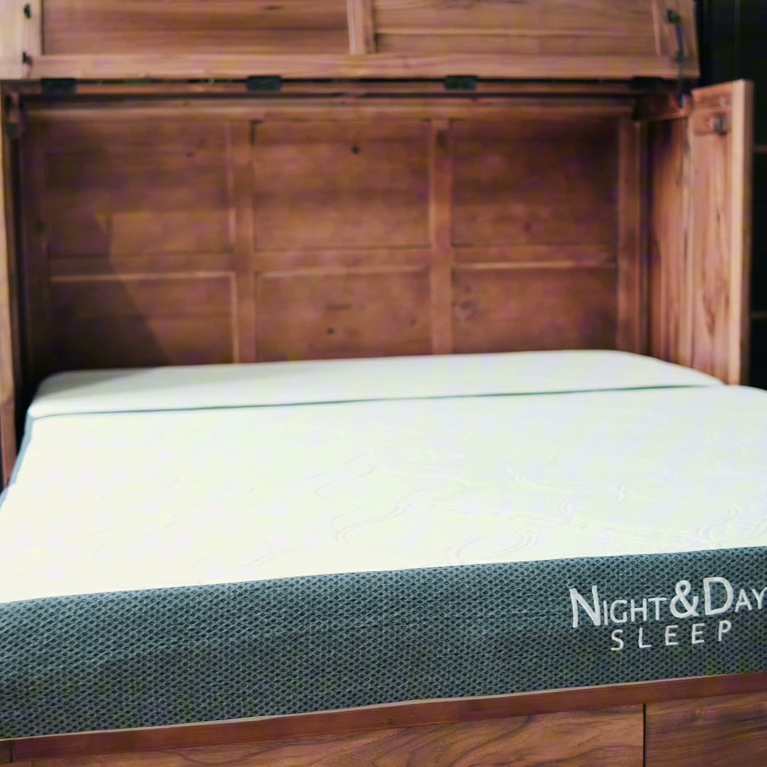 Watch the Murphy cabinet bed transform from cabinet to queen bed - Whats New Furniture Portland