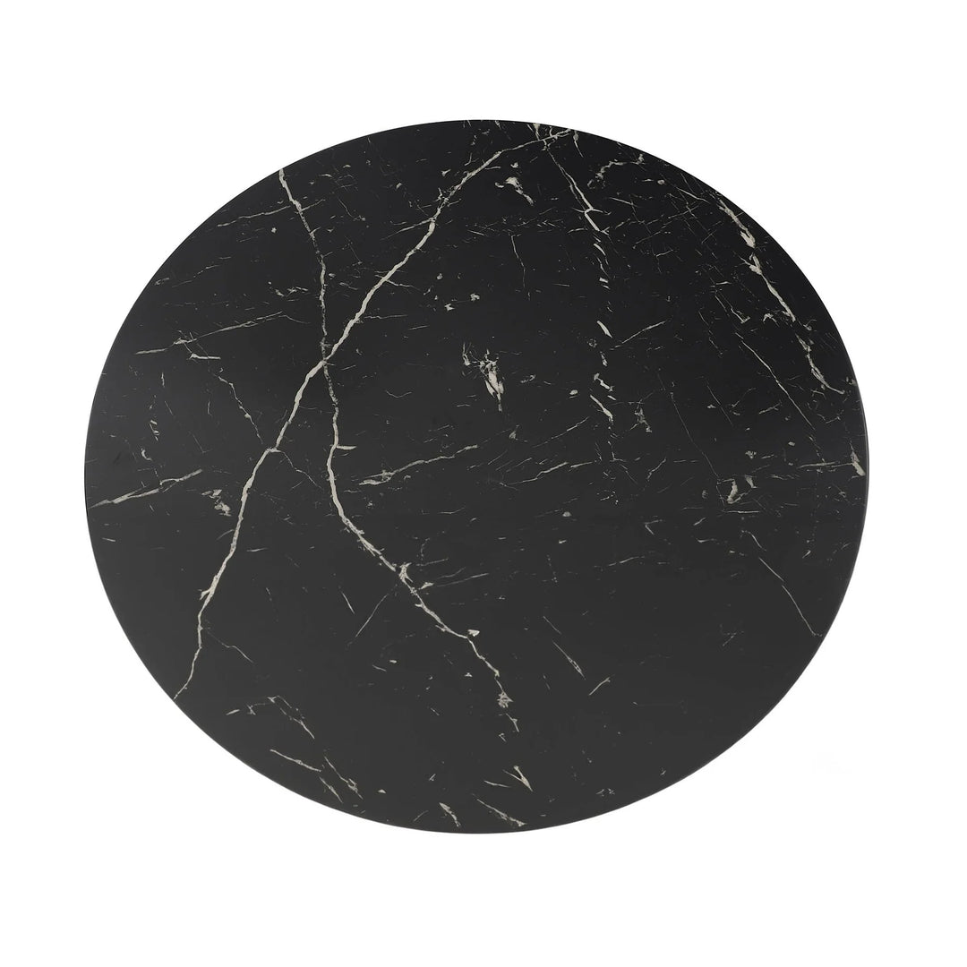 Primo Coffee Table in Black top view - round black coffee table by LH Imports - Whats New Furniture Portland OR