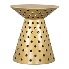 Proton Side Table in Gold - gold side table by Zuo - Whats New Furniture Portland OR