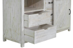 Provence 3 Drawer Dresser in Antique White Rustic Natural open drawer view - sliding door dresser by LH Imports - Whats New Furniture Portland OR