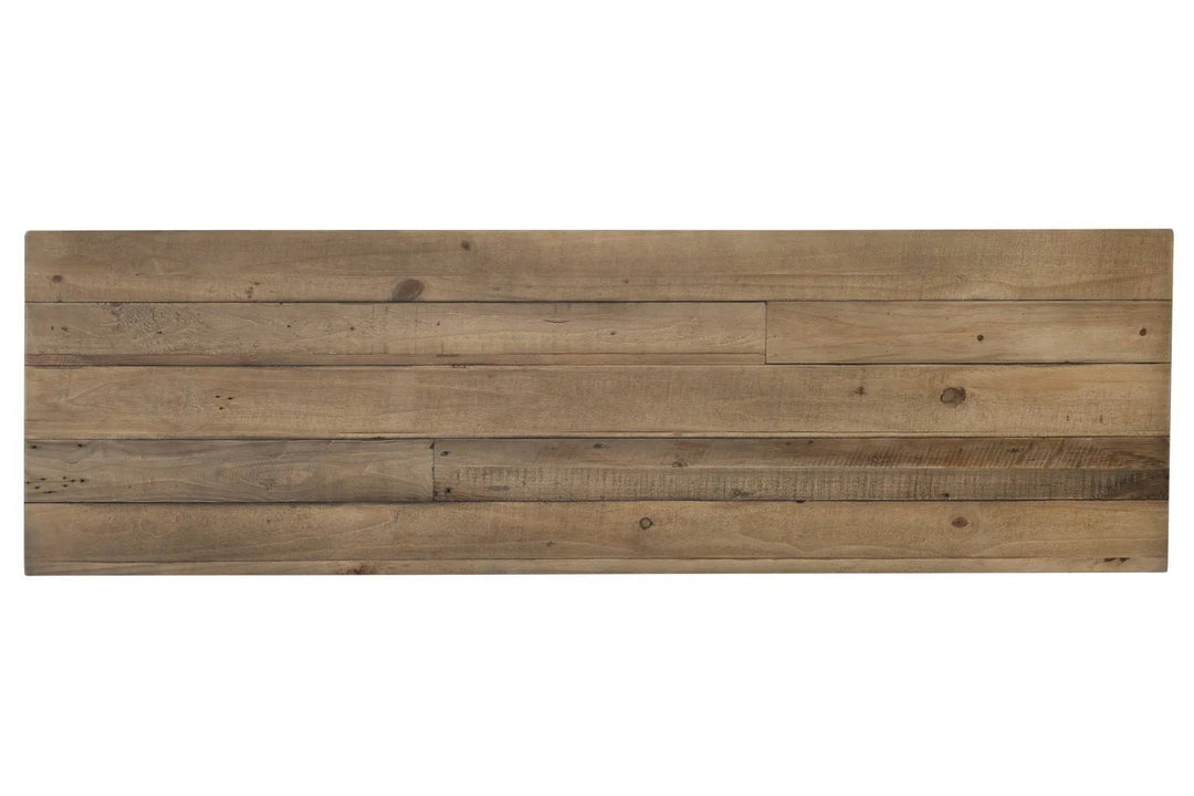 Provence 3 Drawer Dresser in Antique White Rustic Natural top detail - sliding door dresser by LH Imports - Whats New Furniture Portland OR