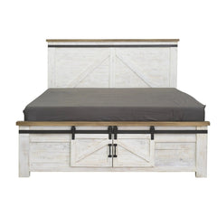 Provence King Bed Frame in Antique White - king storage bed frame by LH Imports - Whats New Furniture Portland OR
