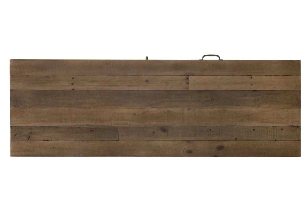 Provence Small Media Unit in Antique White Rustic Natural top detail - small media unit by LH Imports - Whats New Furniture Portland OR