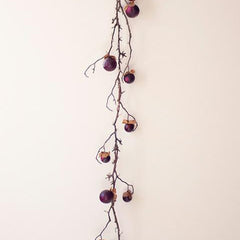 Purple Botanica Garland orb detail - faux plants by Kalalou - Whats New Furniture Portland OR