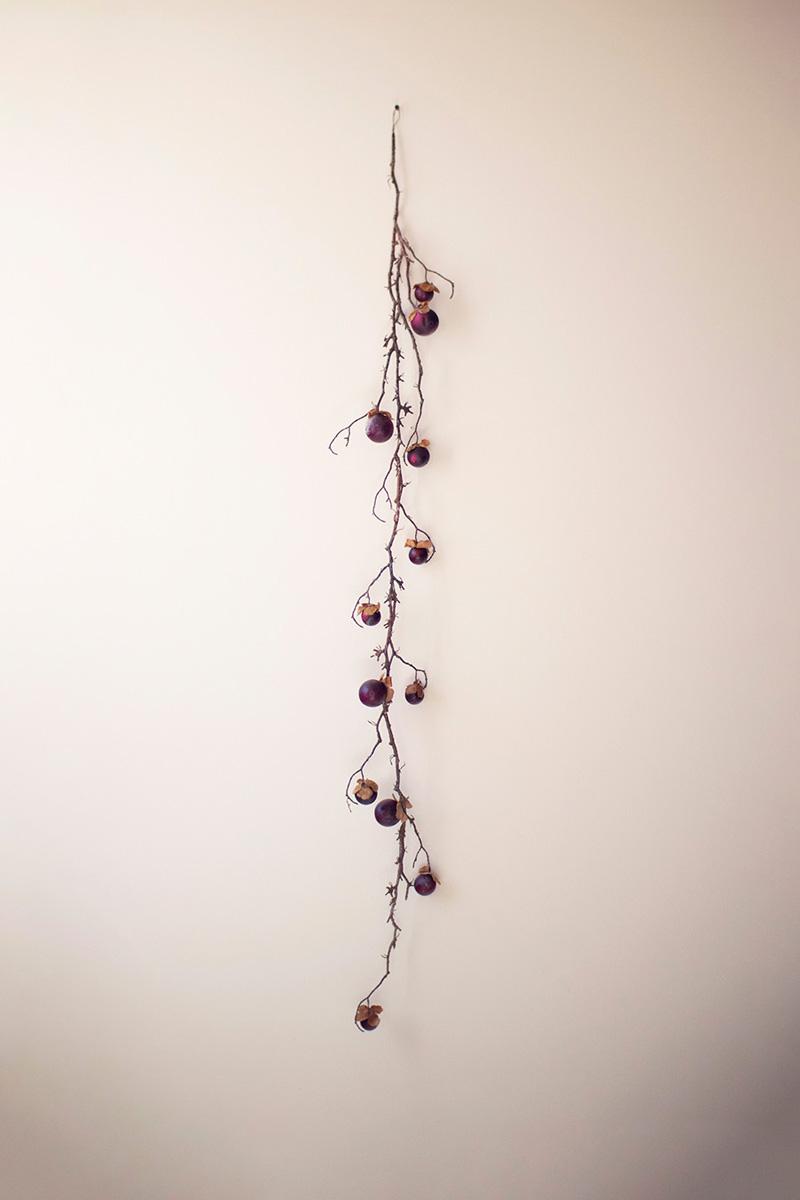 Purple Botanica Garland on a studio background - faux plants by Kalalou - Whats New Furniture Portland OR