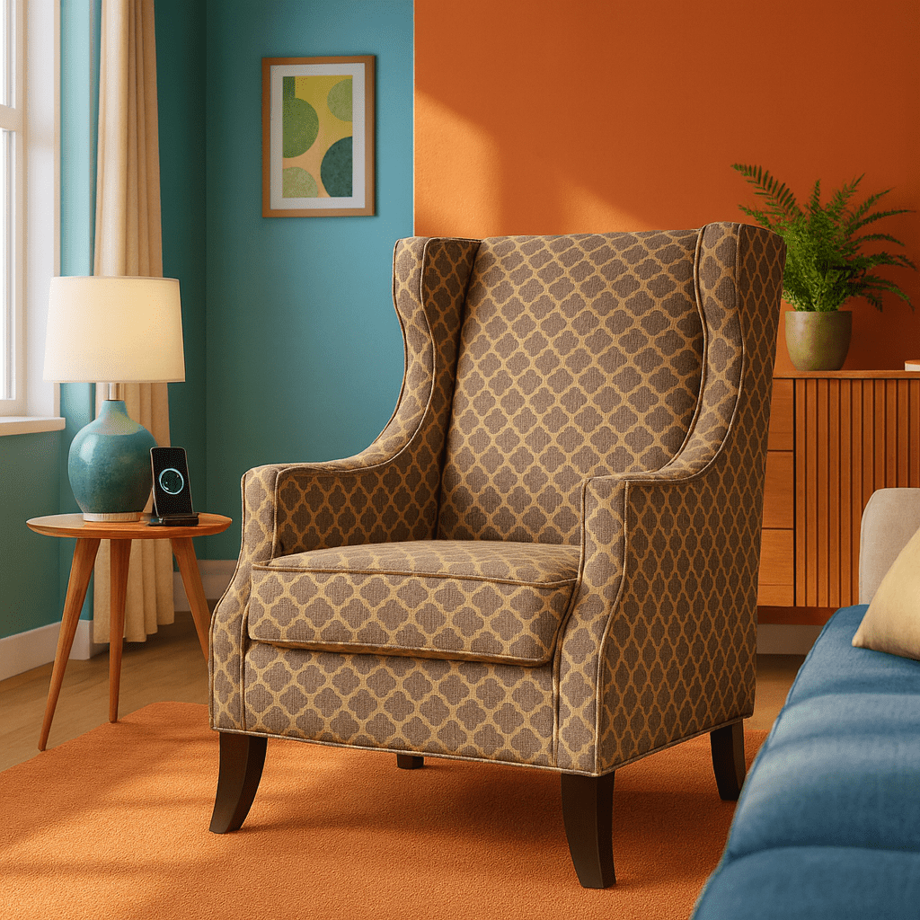 Quatrefoil Accent Chair detail view 4 - Whats New Furniture - Portland, Oregon