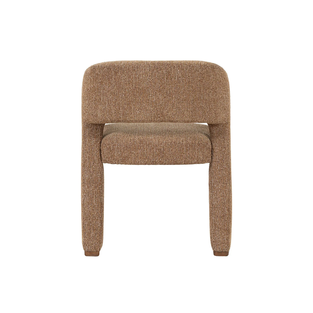 Quinn Dining Chair in Granulated Gold back view - patterned dining chair by LH Imports - Whats New Furniture Portland OR