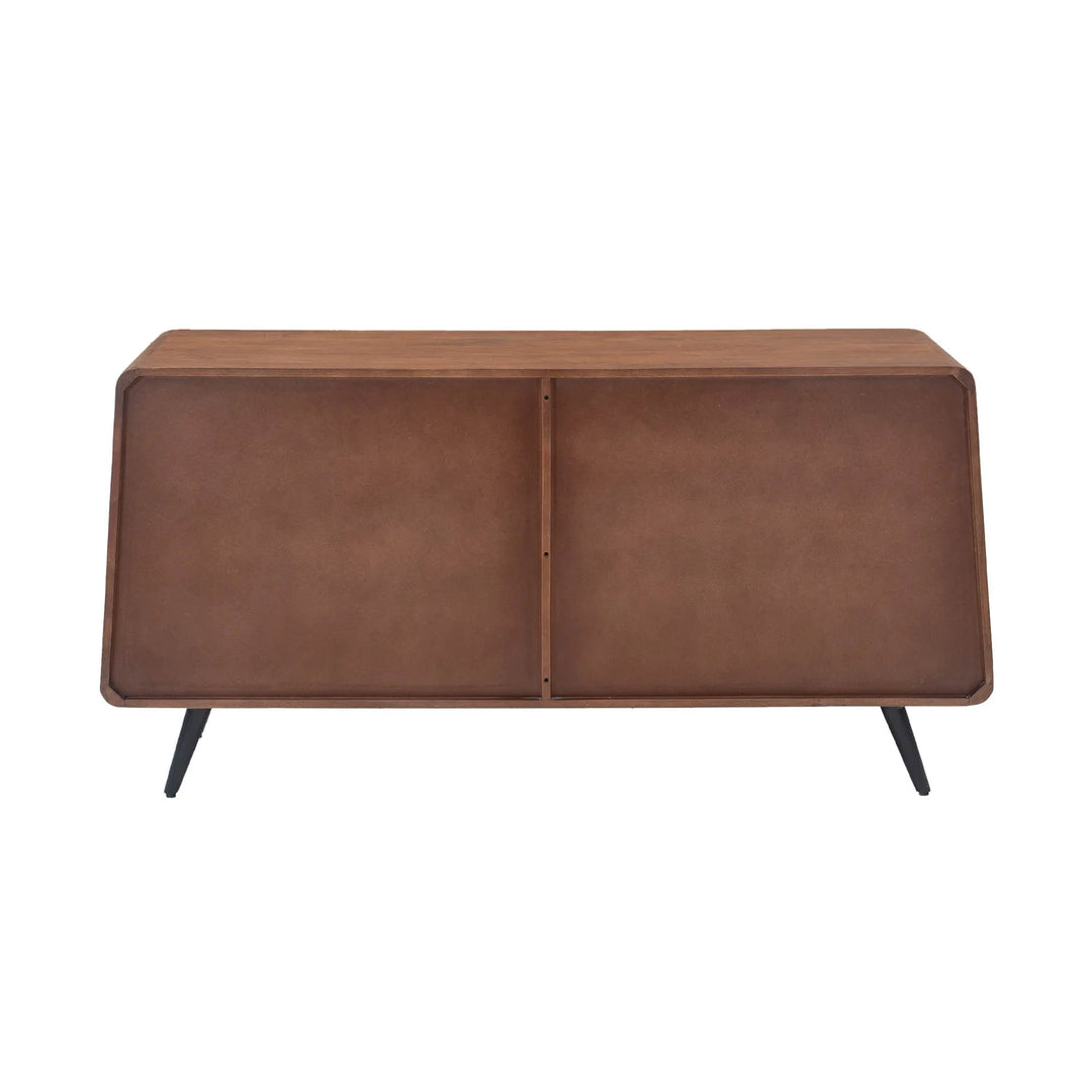 Railtown Sideboard in Raw Walnut back view - mango wood sideboard by LH Imports - Whats New Furniture Portland OR