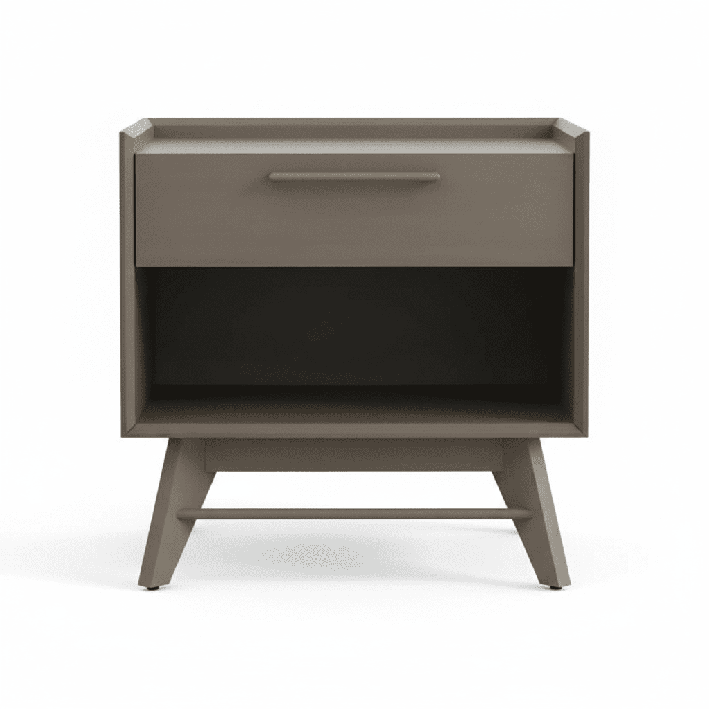 Rainier Nightstand in gray - mid-century gray nightstand by Unique Furniture - Whats New Furniture Portland OR