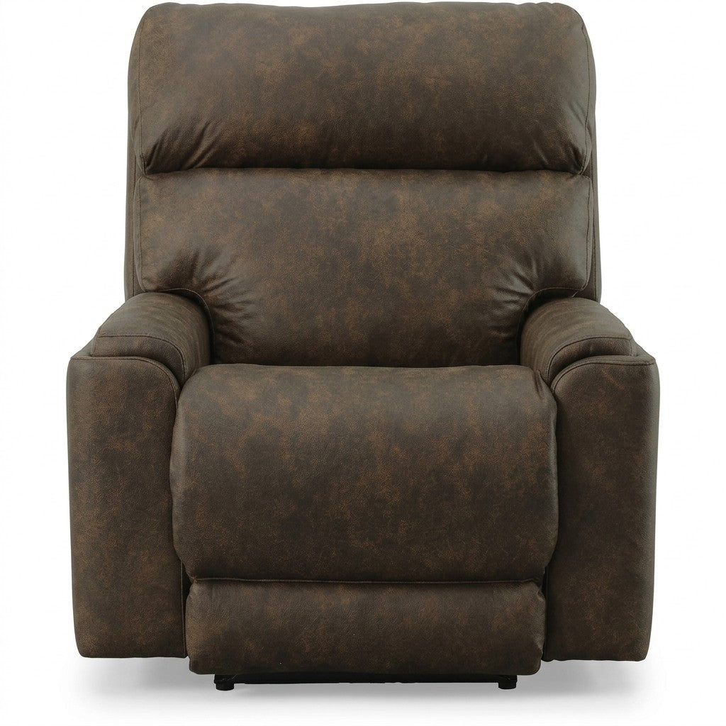 Rainier Power Recliner by Stanton in Spectral Cappuccino — Oregon-made studio product photo — What&