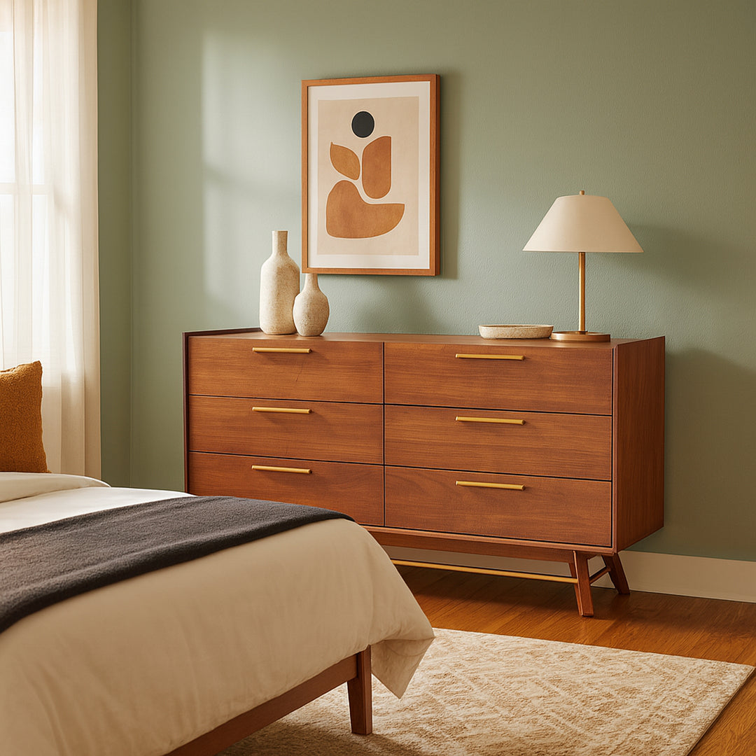 Rainier Walnut Double Dresser