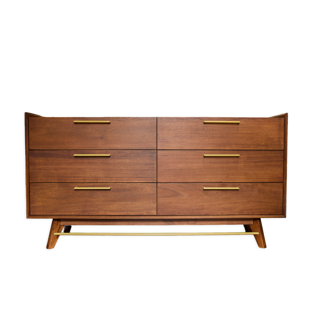 Denali/Rainier Double Dresser in walnut - mid-century walnut dresser by Unique Furniture - Whats New Furniture Portland OR