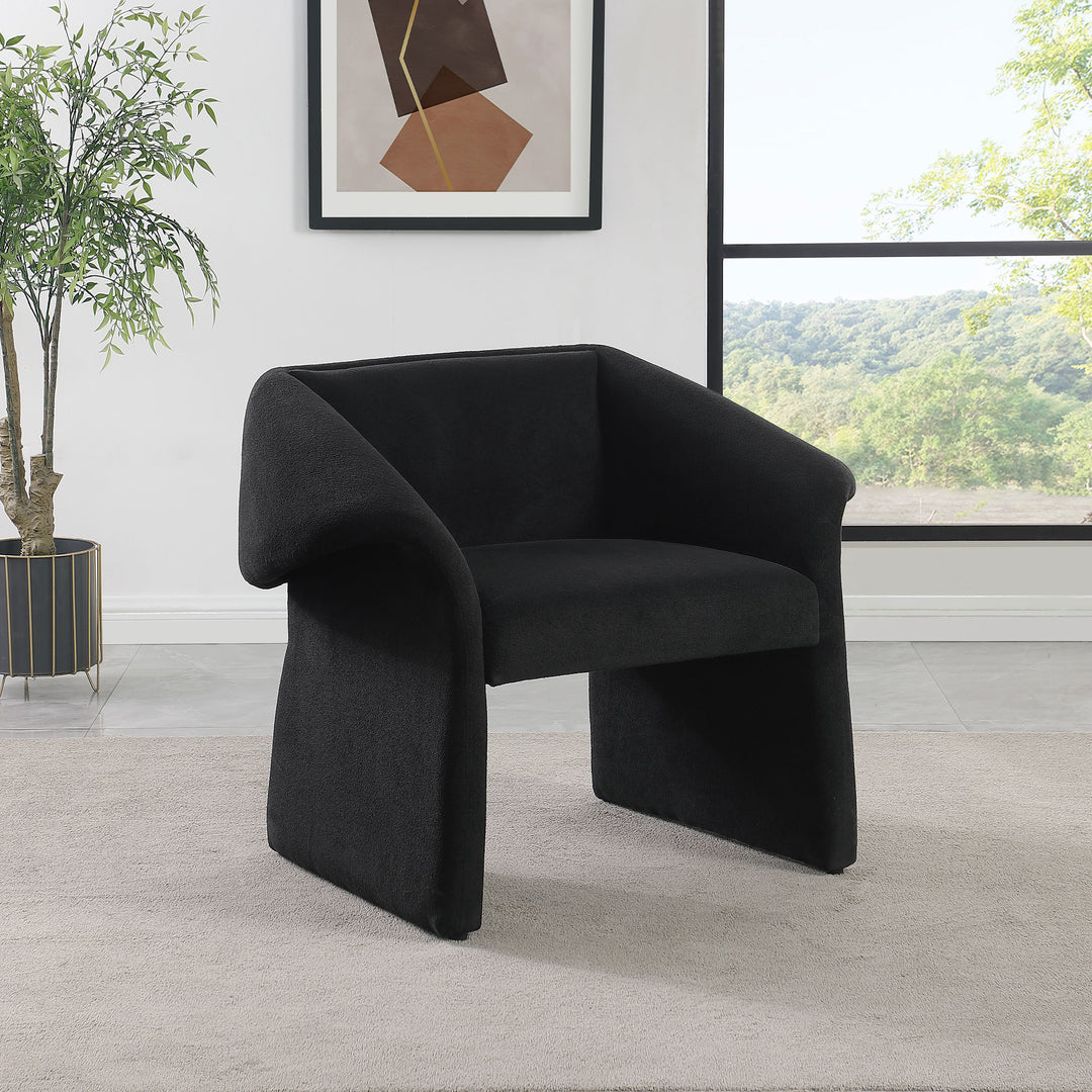 Ramsey Upholstered Sloped Arm Accent Chair Black - What&