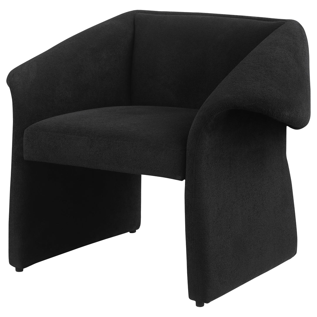 Ramsey Upholstered Sloped Arm Accent Chair Black - What&