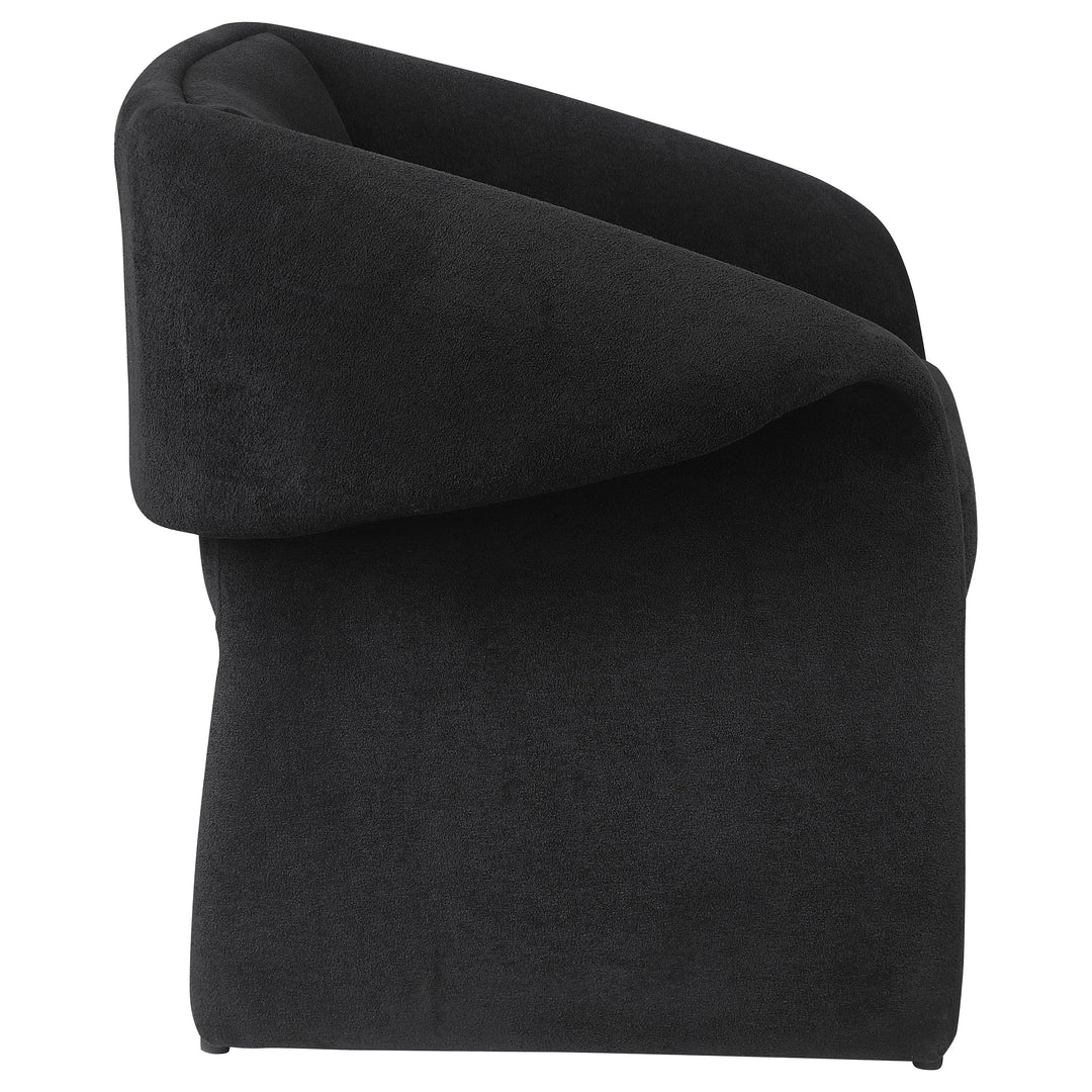 Ramsey Upholstered Sloped Arm Accent Chair Black - What&