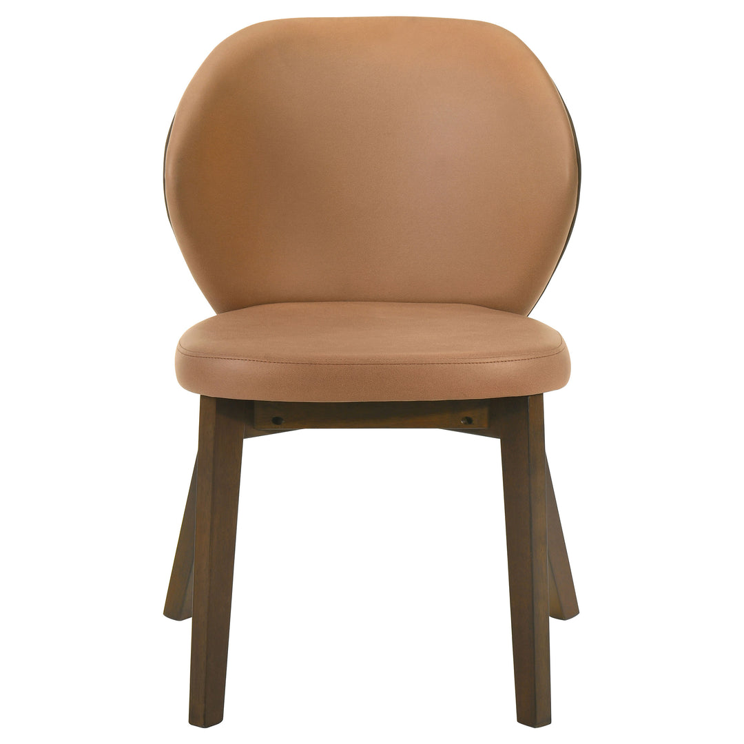 Randolph Dining Side Chair Butterscotch and Brown (Set of 2) - What&