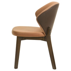 Randolph Dining Side Chair Butterscotch and Brown (Set of 2) - What&