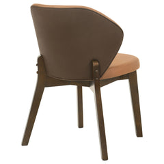 Randolph Dining Side Chair Butterscotch and Brown (Set of 2) - What&