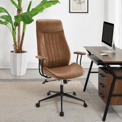 Ranger Upholstered Adjustable Office Chair in Brown room setting - adjustable office chair by Coaster - Whats New Furniture Portland OR
