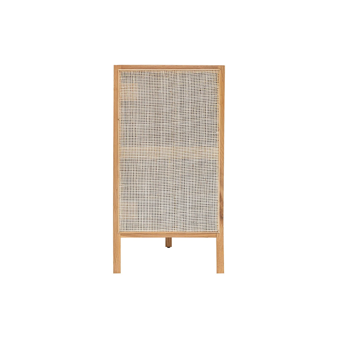 Rattan 3 Door Sideboard in Natural side view - rattan three door sideboard by LH Imports - Whats New Furniture Portland OR