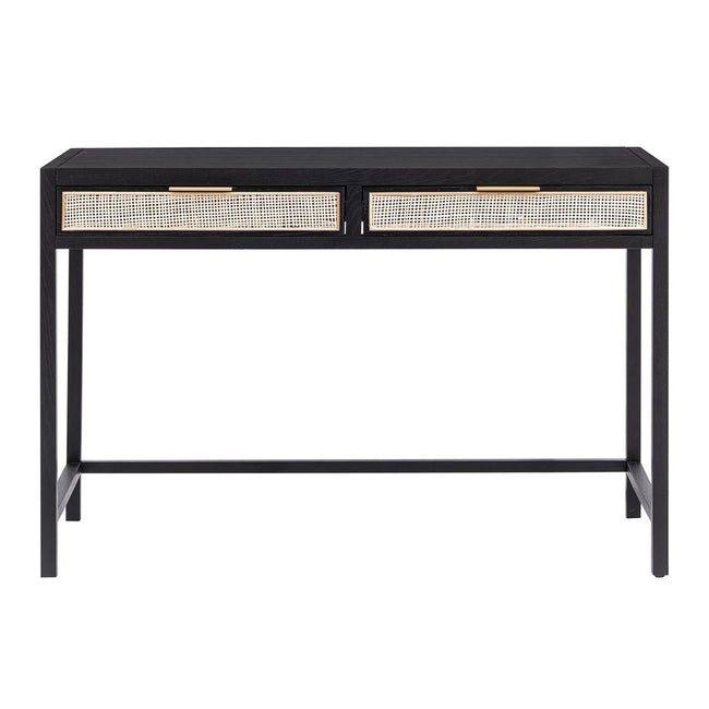 Rattan Desk in Ebony - rattan desk by LH Imports - Whats New Furniture Portland OR