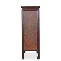 Rattan Detailed Mahogany Dresser detail view 3 - Whats New Furniture - Portland, Oregon
