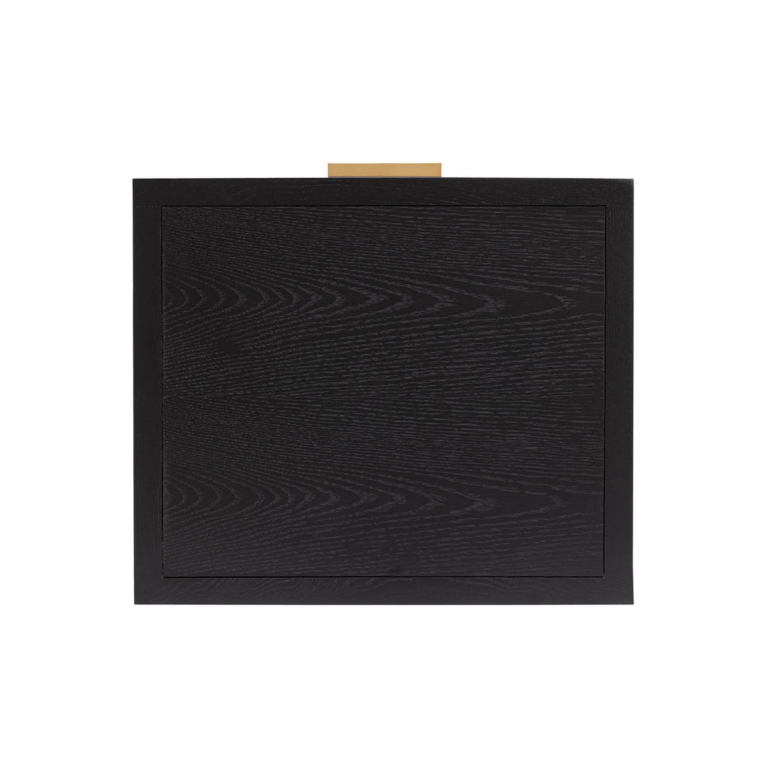 Rattan Filing Cabinet in Ebony variant back view - two drawer filing cabinet by LH Imports - Whats New Furniture Portland OR