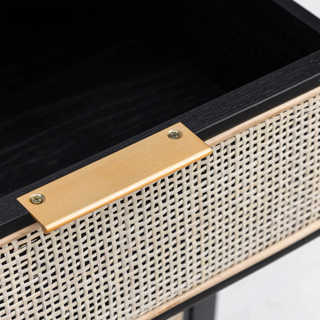 Rattan Filing Cabinet in Ebony variant top-down view - two drawer filing cabinet by LH Imports - Whats New Furniture Portland OR