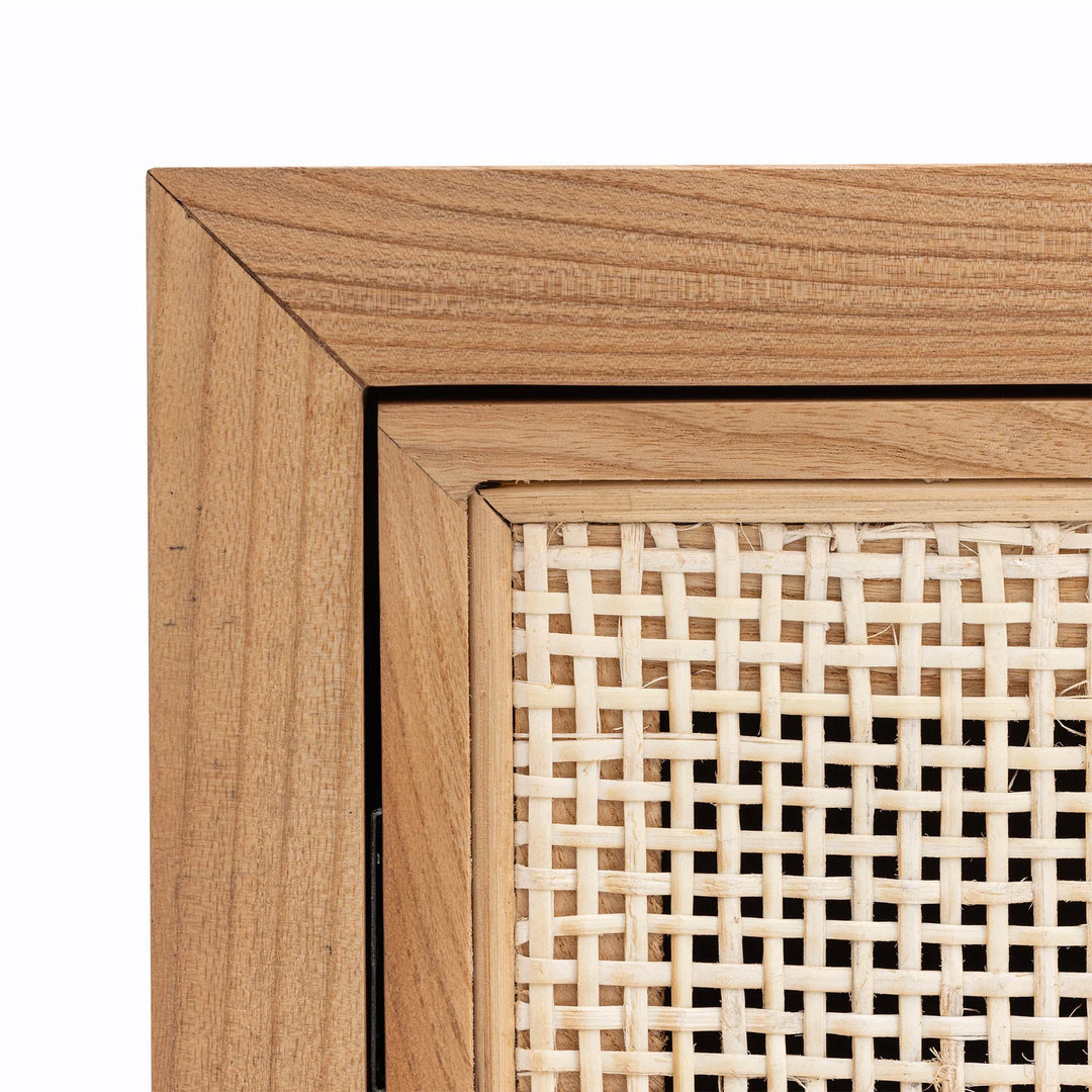 Rattan Filing Cabinet in Natural cane detail - two drawer filing cabinet by LH Imports - Whats New Furniture Portland OR