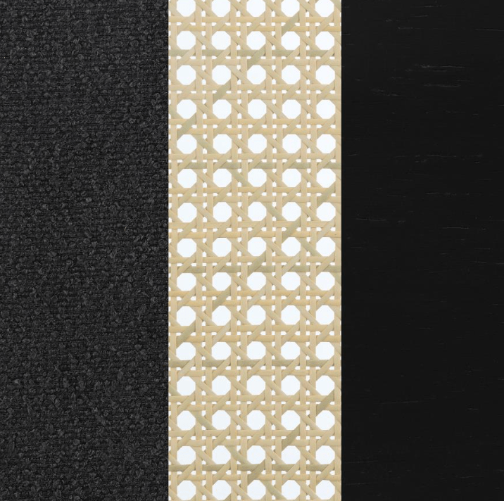 Rayo Rattan Accent Chair in Black/Cane corner detail - rattan accent chair by Coaster - Whats New Furniture Portland OR